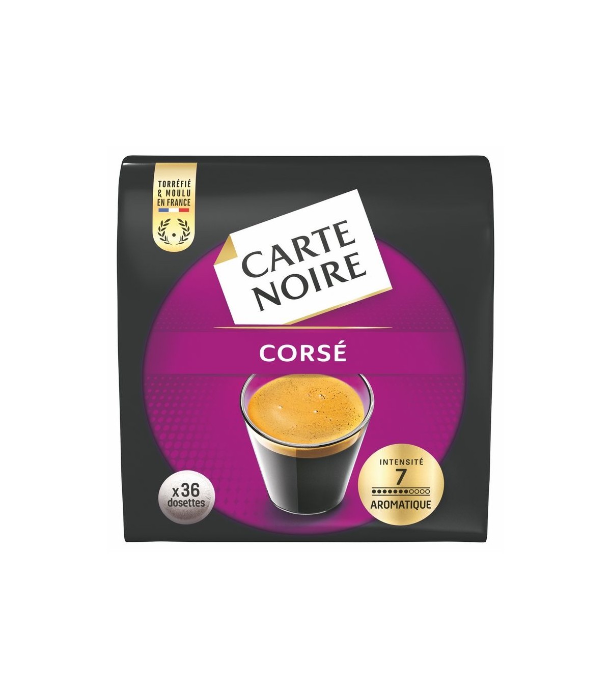Café dosettes Compatibles SENSEO Doux n°3 CARTE NOIRE : la boite